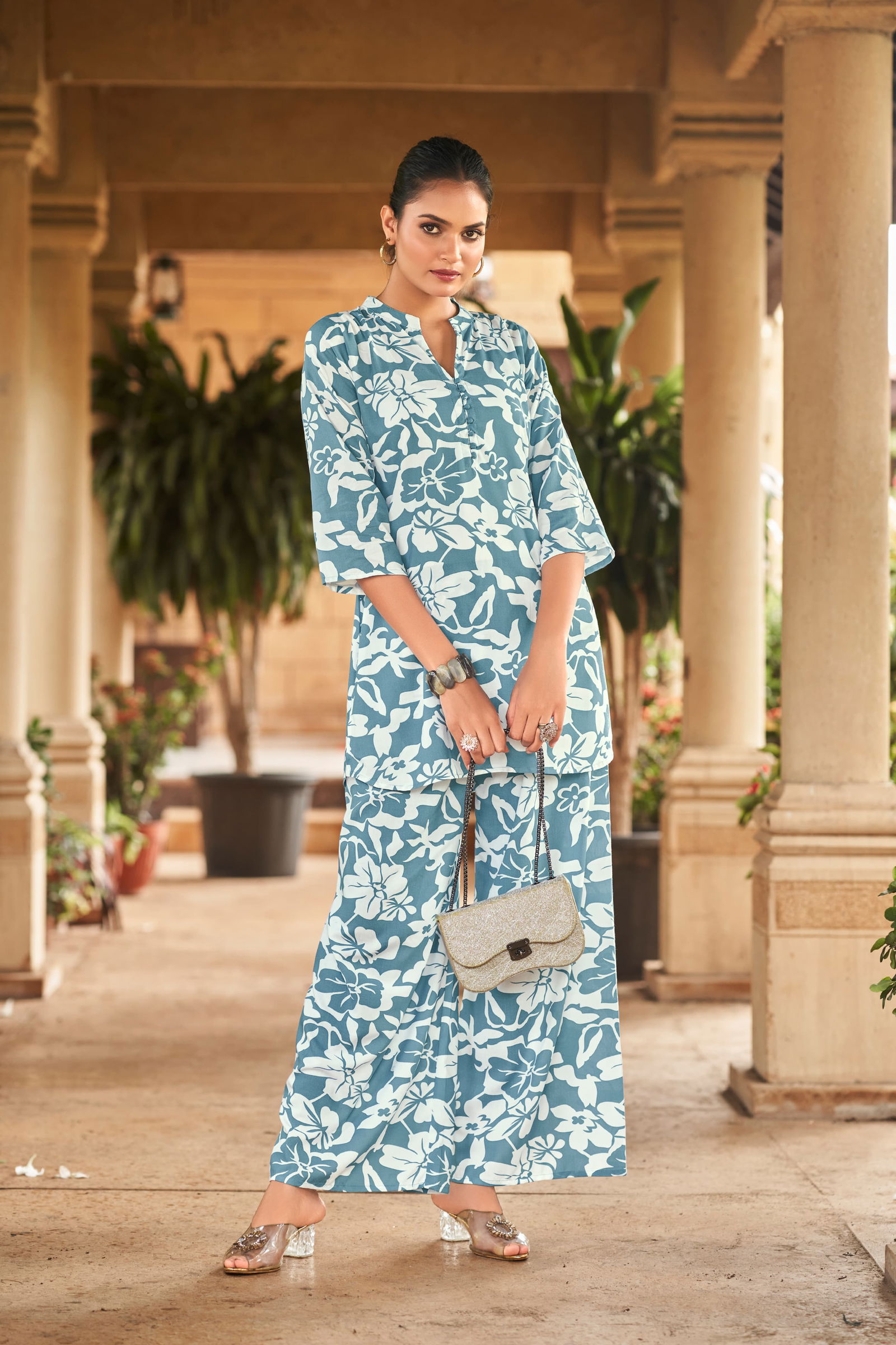 Tips And Tops Fashion Beats Rayon Printed Western Cord Set Wholesale Market
